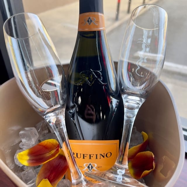 Glass of Prosecco.