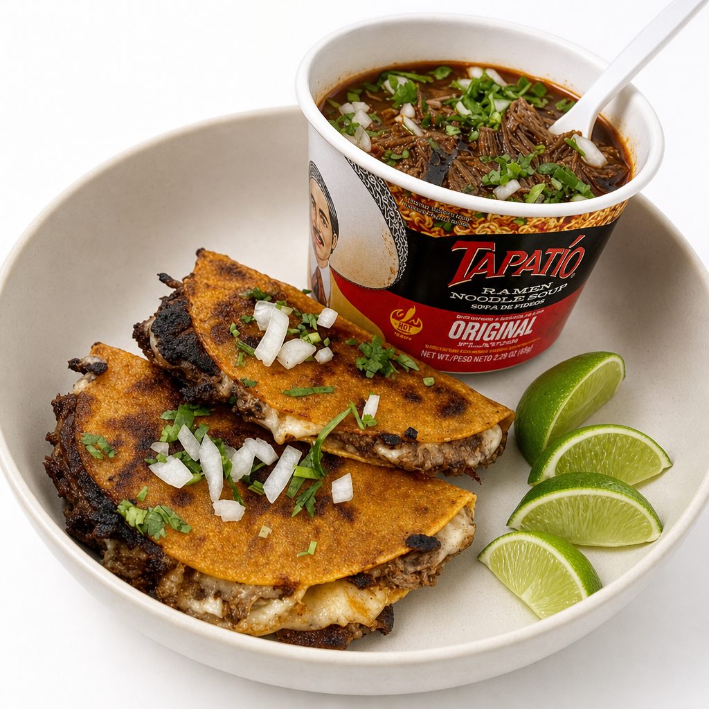 Tapatio Spicy Birria Ramen.